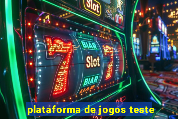 plataforma de jogos teste